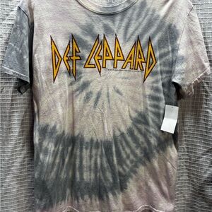 Nordstrom Gray Tie-Dye Def Leppard Tee